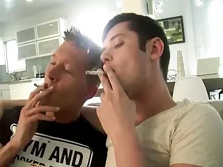 Chase and Ryan enjoy cigarettes while banging